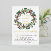 Dit is het seizoen | Uitnodiging tot kerstbruiloft (Staand Voorkant)