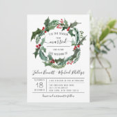 Dit is het seizoen | Uitnodiging tot kerstbruiloft (Staand voorkant)