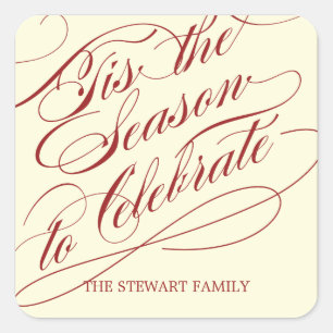 Dit is het seizoen vakantie cadeau Stickers