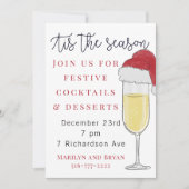 Dit is het seizoen vakantie Champagne Prosecco Par Kaart (Voorkant)