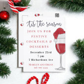 Dit is het seizoen vakantie cocktail party briefkaart