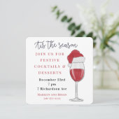 Dit is het seizoen vakantie cocktail party kaart (Staand voorkant)