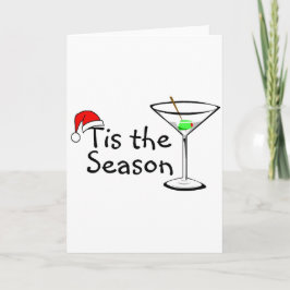 Dit is het seizoen van Christmas Martini Feestdagen Kaart