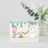 'Dit is het seizoen van de afgifte van de feestdag Briefkaart (Staand voorkant)