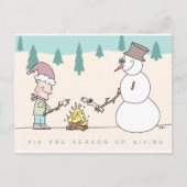 'Dit is het seizoen van de afgifte van de feestdag Briefkaart (Voorkant)