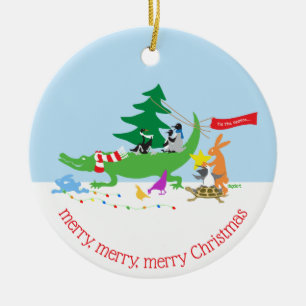 Dit is het seizoen van de dieren keramisch ornament