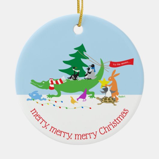 Dit is het seizoen van de dieren keramisch ornament (Voorkant)