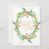 Dit is het seizoen van de goudpine feestdag feestdagenkaart (Voorkant)