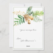 Dit is het seizoen van de goudpine feestdag feestdagenkaart (Achterkant)