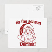 Dit is het seizoen van de grappige kerst feestdagenkaart (Voorkant / Achterkant)