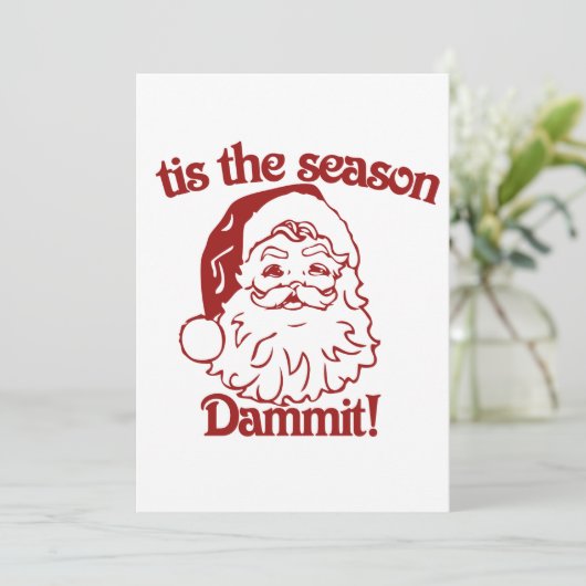 Dit is het seizoen van de grappige kerst kaart (Staand voorkant)