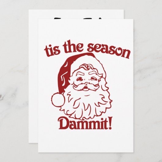 Dit is het seizoen van de grappige kerst kaart (Voorkant / Achterkant)