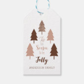 Dit is het seizoen van de Jolly Glitter-kerstboom Cadeaulabel (Voorkant)