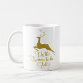 Dit is het seizoen van de Jolly Gold Reindeer Koffiemok (Links)