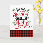 Dit is het seizoen van de Jolly Holiday Kaart (Gele Bloem)