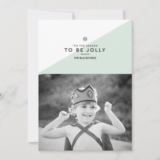 Dit is het seizoen van de Jolly Holiday-kerstkaart Feestdagenkaart (Voorkant)