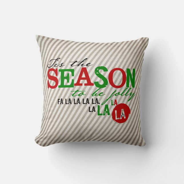 Dit is het seizoen van de Jolly Holiday Pillow Kussen (Voorkant)