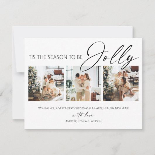 Dit is het seizoen van de juffrouw | Fotocollage Feestdagenkaart (Voorkant)