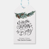 Dit is het seizoen van de juffrouw | Waterverf pij Cadeaulabel (Voorkant)