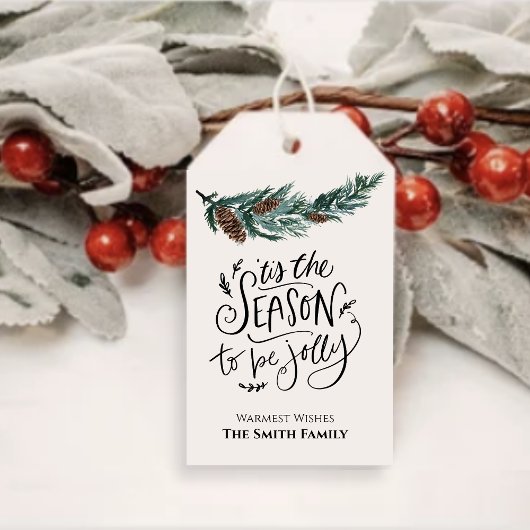 Dit is het seizoen van de juffrouw | Waterverf pij Cadeaulabel