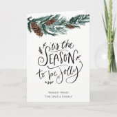 Dit is het seizoen van de juffrouw | Waterverf pij Feestdagen Kaart (Voorkant)