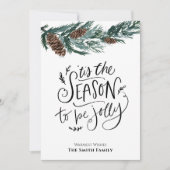 Dit is het seizoen van de juffrouw | Waterverf pij Feestdagenkaart (Voorkant)