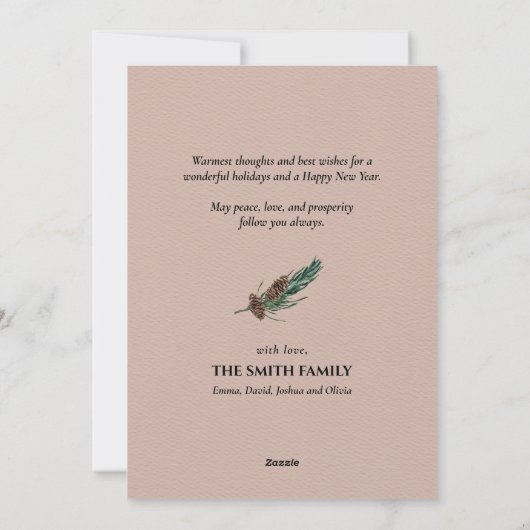 Dit is het seizoen van de juffrouw | Waterverf pij Feestdagenkaart (Achterkant)