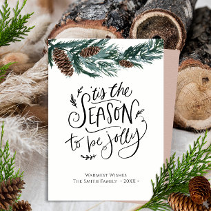 Dit is het seizoen van de juffrouw Waterverf pij Feestdagenkaart