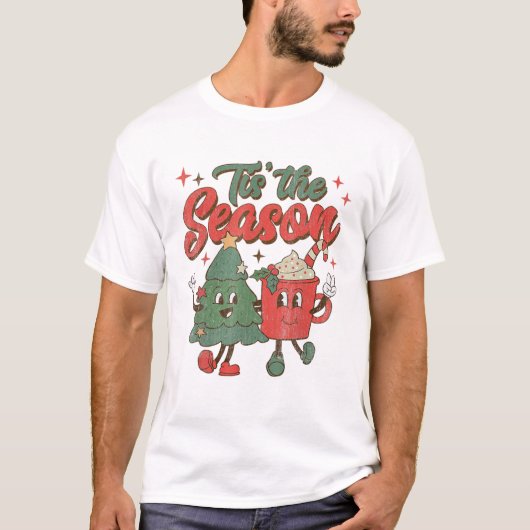 Dit is het seizoen van de kerstkoffie... t-shirt (Voorkant)