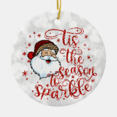 Dit is het seizoen van de losse glitterij keramisch ornament (Voorkant)