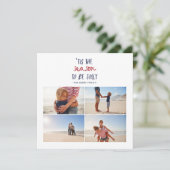 " dit is het seizoen van de meervier fotofamilie k feestdagenkaart (Staand voorkant)