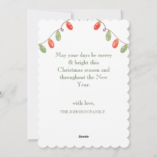 Dit is het seizoen van de Mistletoe waterverf met  Feestdagenkaart (Achterkant)