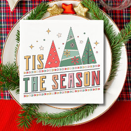 Dit is het seizoen van de moderne kersttypografie servet