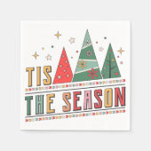 Dit is het seizoen van de moderne kersttypografie servet (Voorkant)