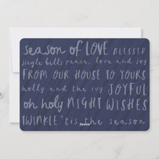 " dit is het seizoen van de multi 3 - fotofamilie  feestdagenkaart (Achterkant)