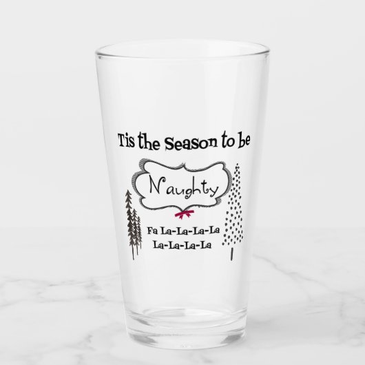 Dit is het seizoen van de Naughty Glass Cups Glas (Voorkant)