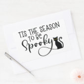 Dit is het seizoen van de spoky Black Cat | Hallow Rechthoekige Sticker (Envelop)