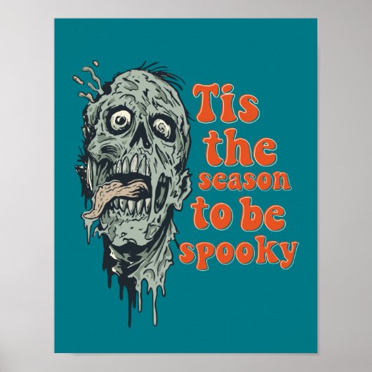 Dit is het seizoen van de spooky Zombie Skull Hall Poster (Voorkant)