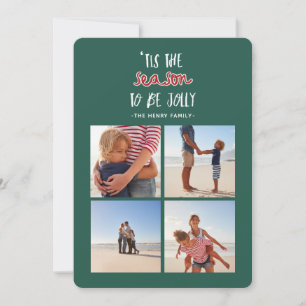 " dit is het seizoen van de vierjarige kerstfeestd feestdagenkaart