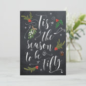 Dit is het seizoen van de vijftigste kerstvakantie kaart (Staand voorkant)