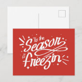 Dit is het seizoen van de vrieswinter briefkaart (Voorkant / Achterkant)