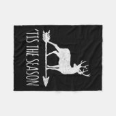 Dit is het seizoen van Funny Deer Bow Hunting Fleece Deken (Voorkant (Horizontaal))
