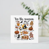 Dit is het seizoen van Halloween Doodles Save The Date (Staand voorkant)