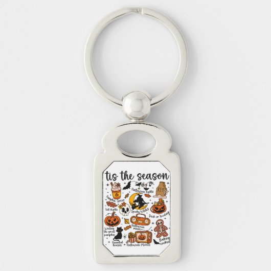 Dit is het seizoen van Halloween Doodles Sleutelhanger (Voorkant)