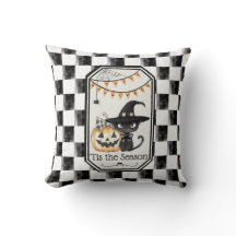 Dit is het seizoen van Happy Halloween Checkerboar