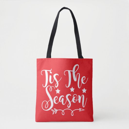Dit is het seizoen van Red & White Tote Bag (Voorkant)