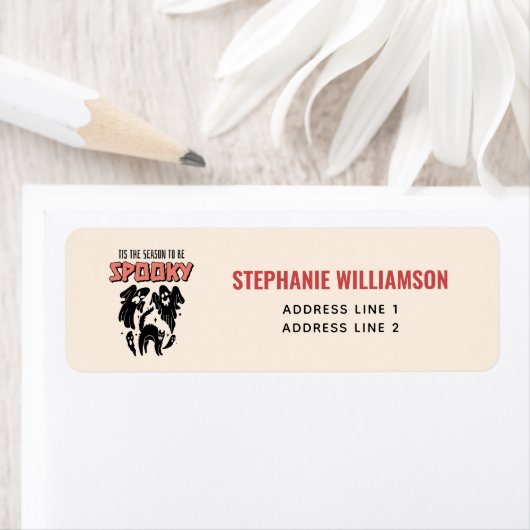 Dit is het seizoen van Spooky Creepy Halloween Etiket (Insitu)