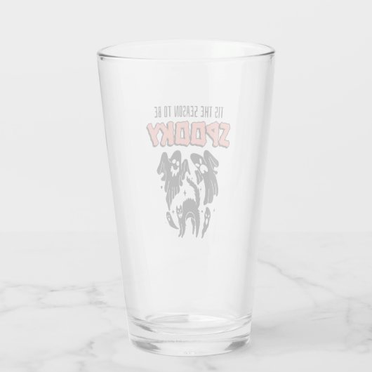 Dit is het seizoen van Spooky Creepy Halloween Glas (Achterkant)