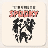 Dit is het seizoen van Spooky Creepy Halloween Kartonnen Onderzetters (Voorkant)
