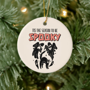 Dit is het seizoen van Spooky Creepy Halloween Keramisch Ornament